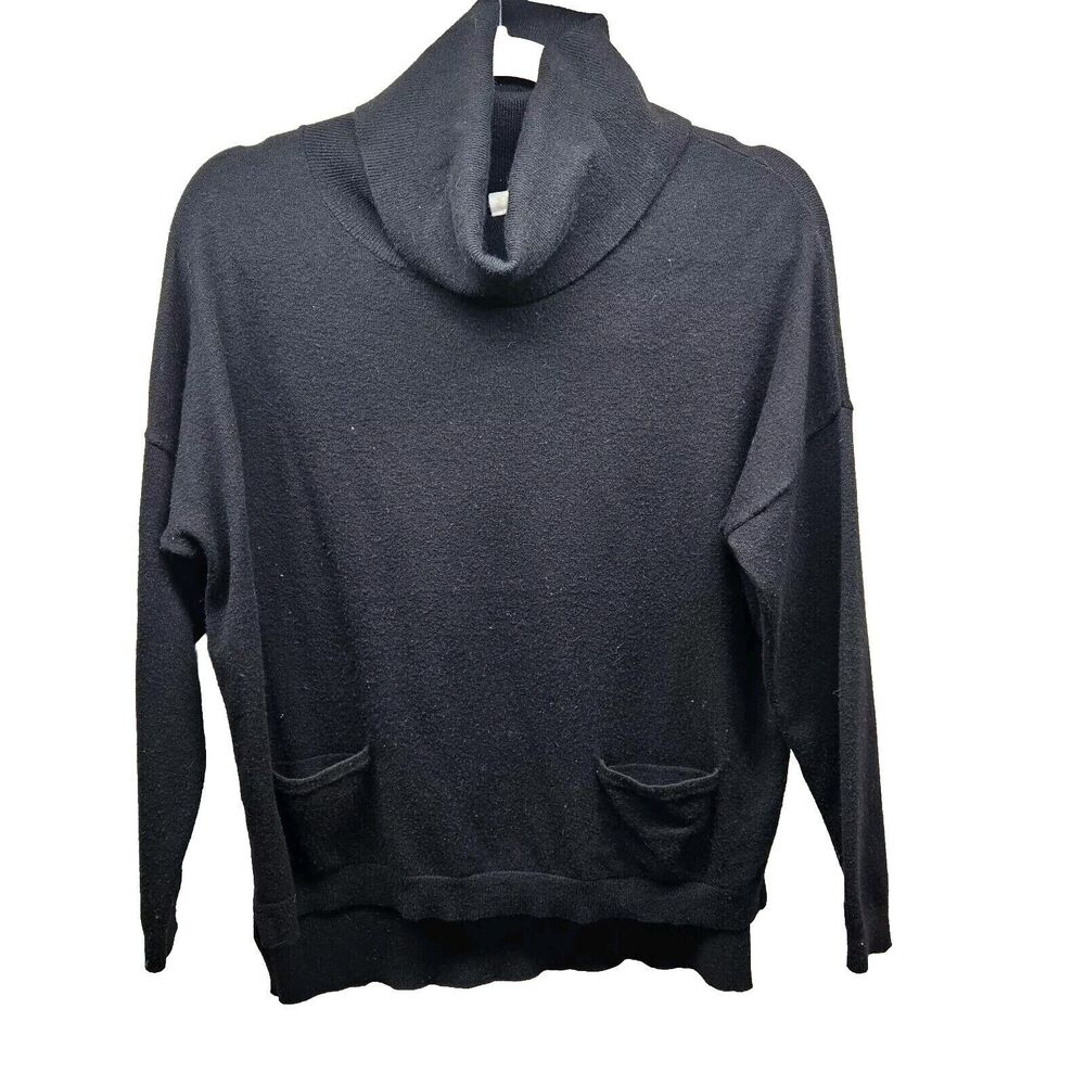 ADYSON PARKER Womens Black Turtleneck Pocket Sweater Small